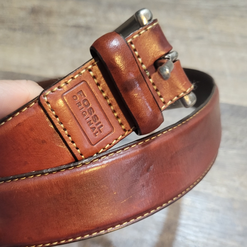 Fossil mens leather belt - Picture 5 of 6